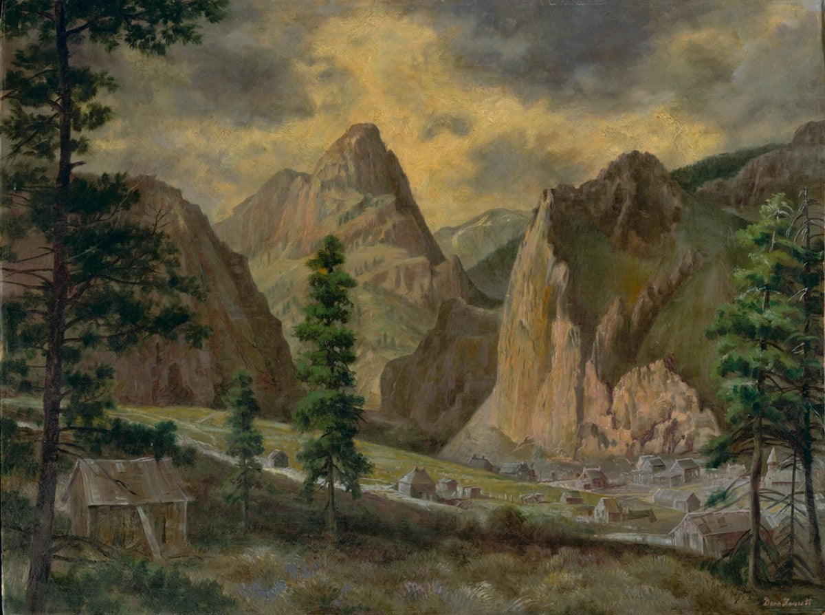 Mountain Village Scene Original Artwork