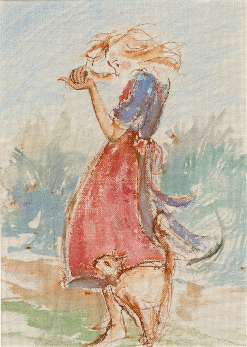 Girl Discovering Original Artwork