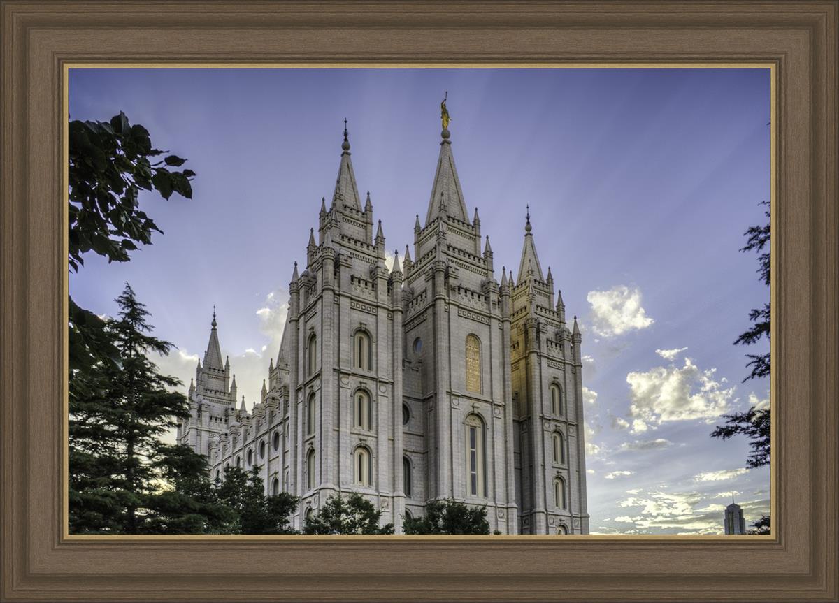 Salt Lake City Utah Temple Rays of Light Portrait