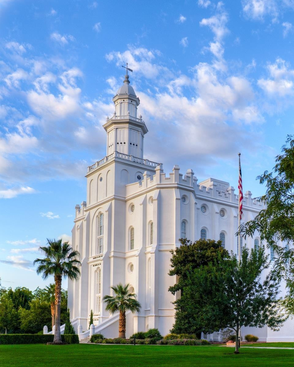 St. George Utah Temple House of Angels Portrait Gallery Wrap