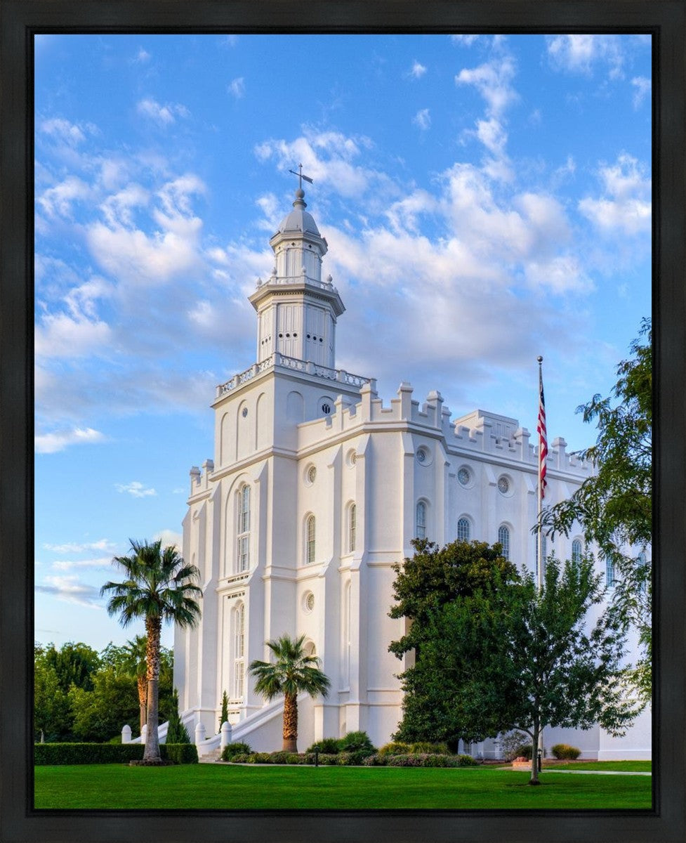 St. George Utah Temple House of Angels Portrait Gallery Wrap