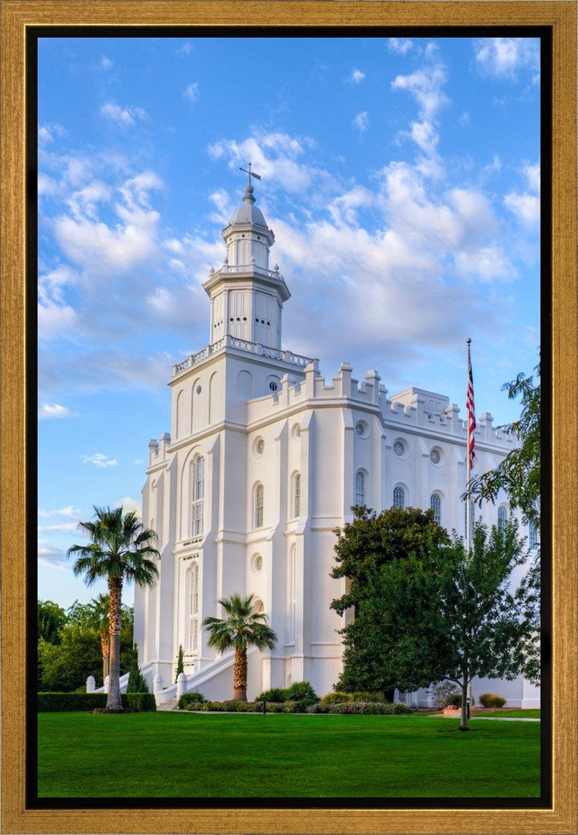 St. George Utah Temple House of Angels Portrait Gallery Wrap