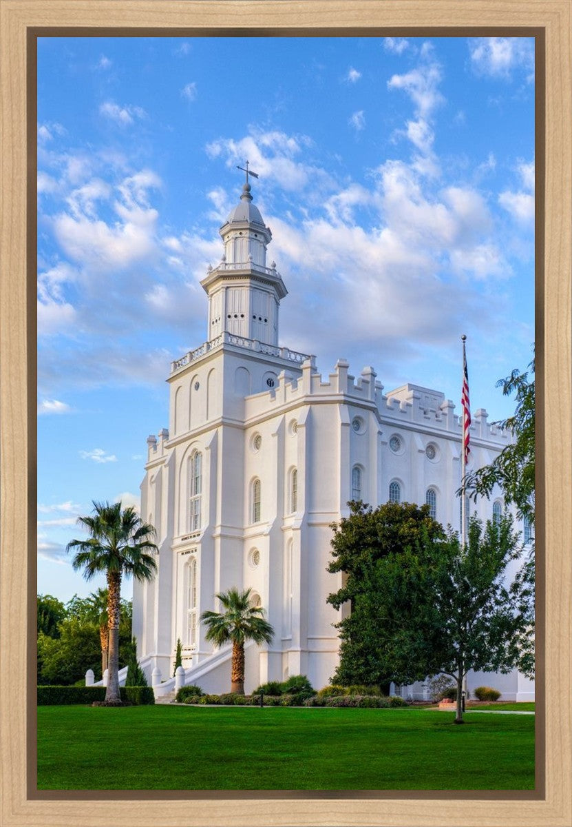 St. George Utah Temple House of Angels Portrait Gallery Wrap
