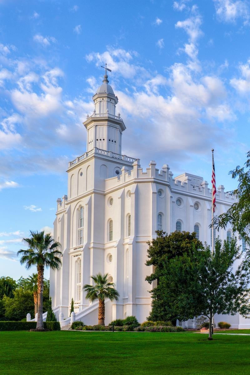St. George Utah Temple House of Angels Portrait Gallery Wrap