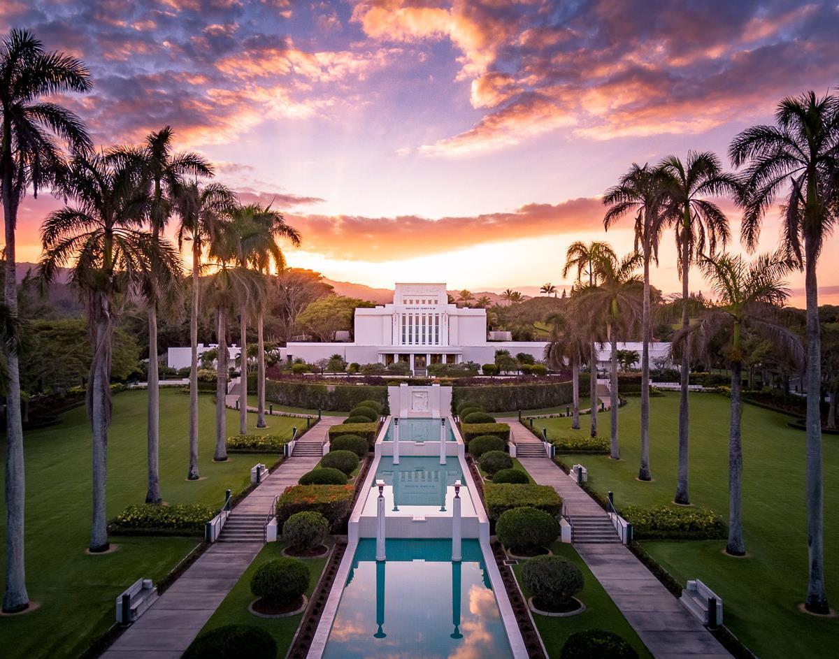 Laie Sunset Aerial