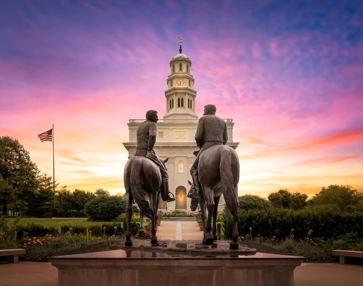 Nauvoo Joseph and Hyrum Sunrise Gallery Wrap