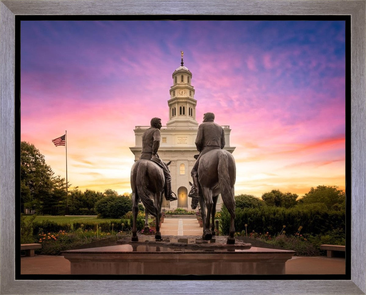 Nauvoo Joseph and Hyrum Sunrise Gallery Wrap