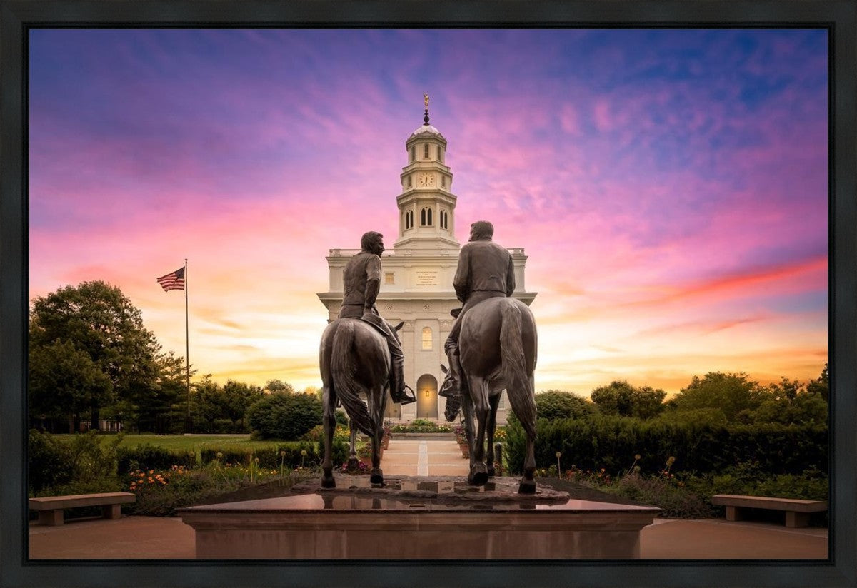 Nauvoo Joseph and Hyrum Sunrise Gallery Wrap