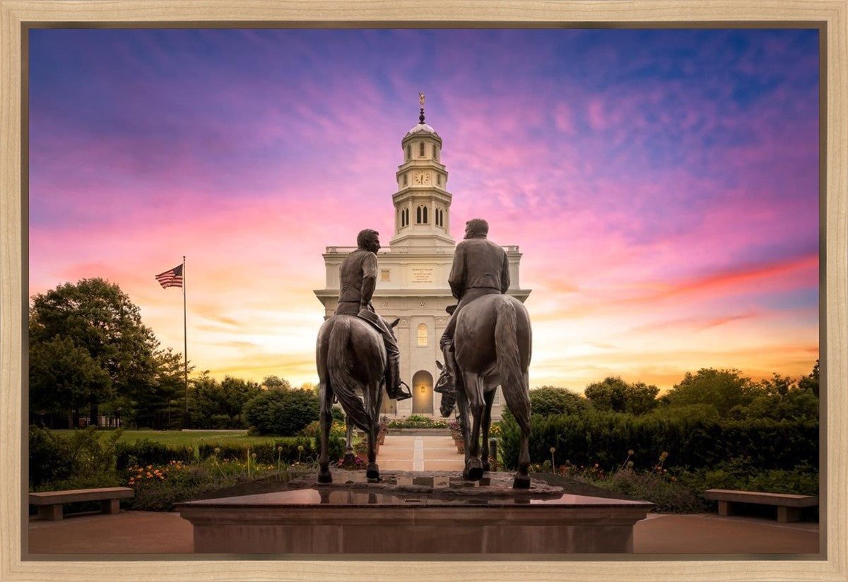 Nauvoo Joseph and Hyrum Sunrise Gallery Wrap