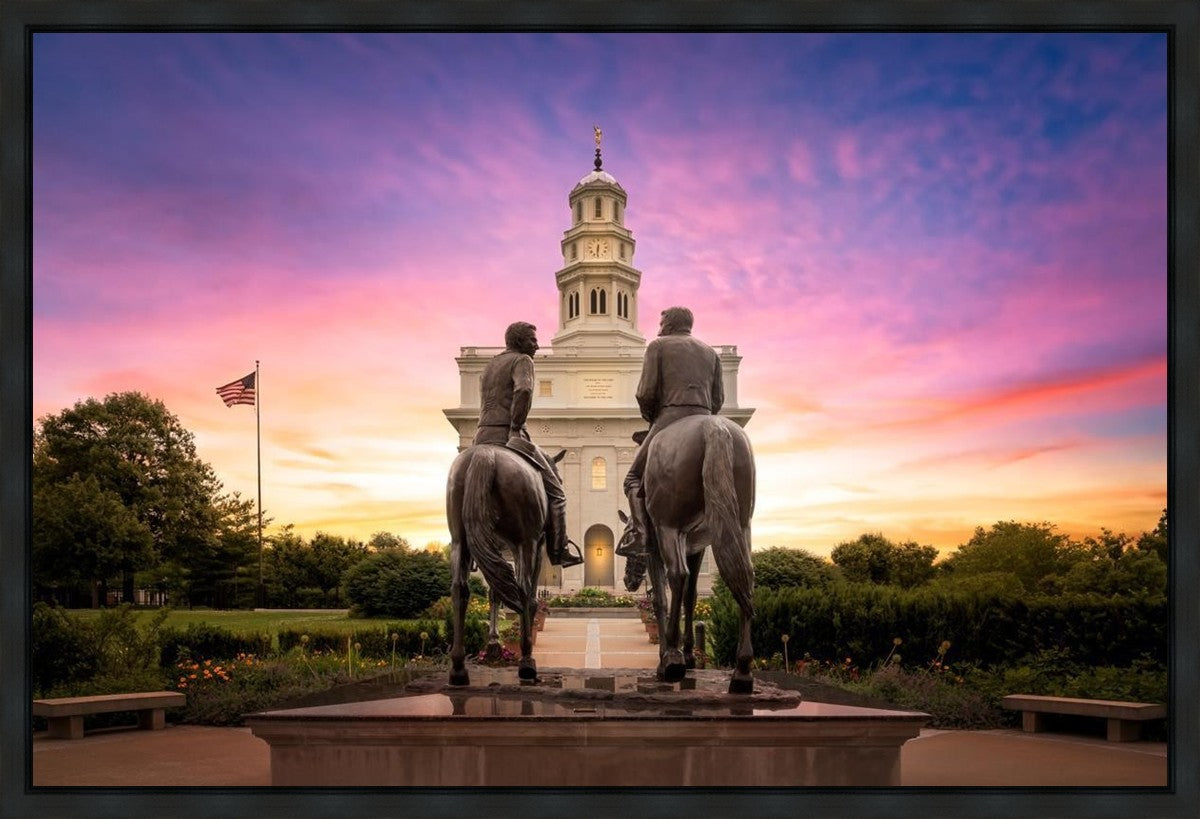 Nauvoo Joseph and Hyrum Sunrise Gallery Wrap