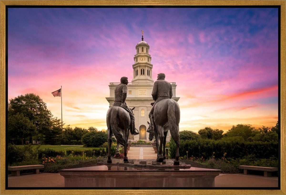Nauvoo Joseph and Hyrum Sunrise Gallery Wrap