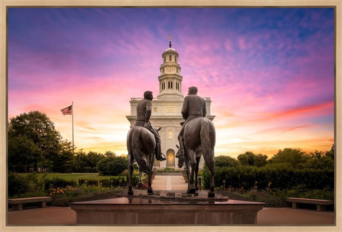 Nauvoo Joseph and Hyrum Sunrise Gallery Wrap