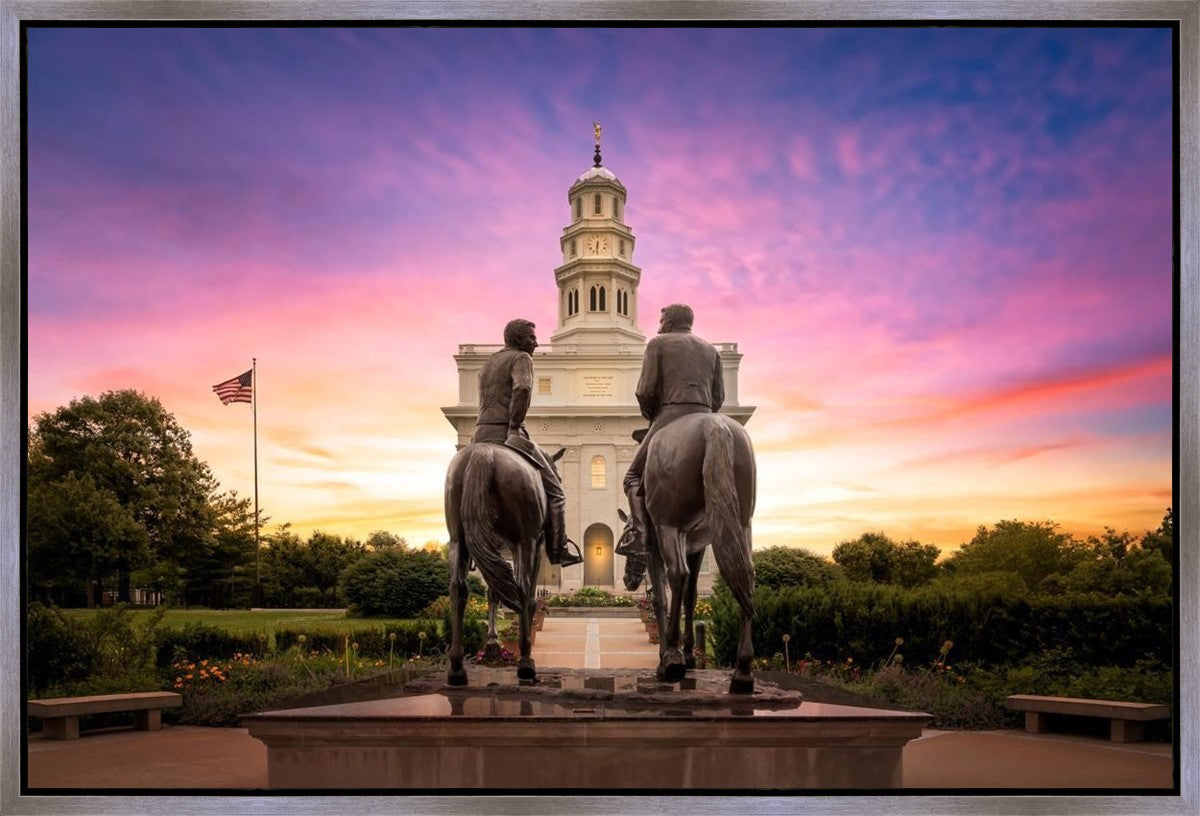Nauvoo Joseph and Hyrum Sunrise Gallery Wrap