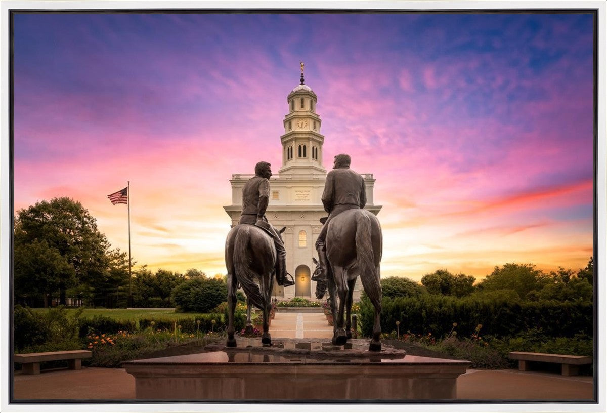 Nauvoo Joseph and Hyrum Sunrise Gallery Wrap