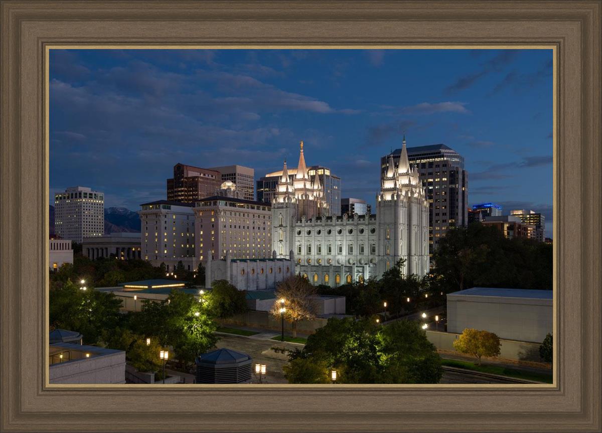 Salt Lake Temple Late Sunset