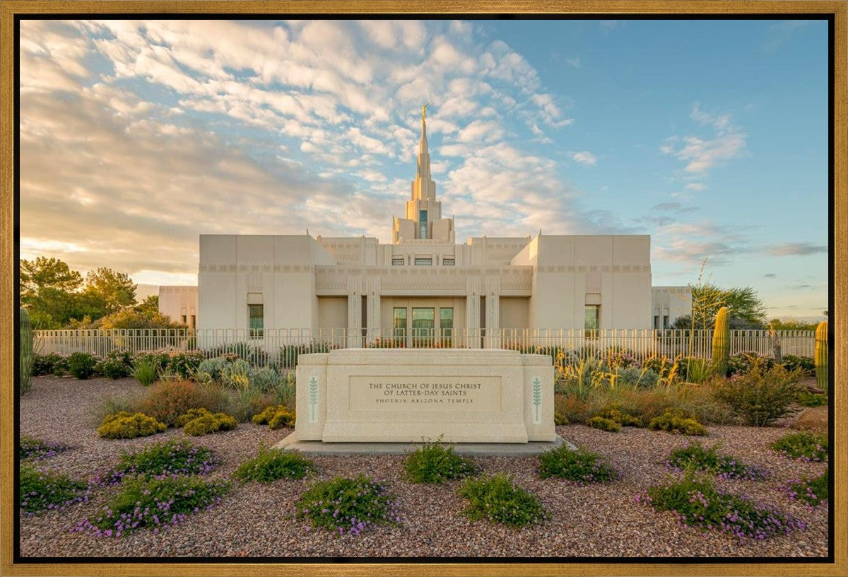 Phoenix Temple Golden Foundations Gallery Wrap