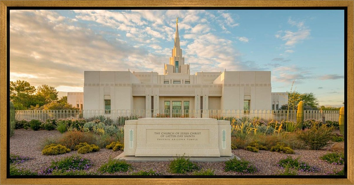 Phoenix Temple Golden Foundations Gallery Wrap