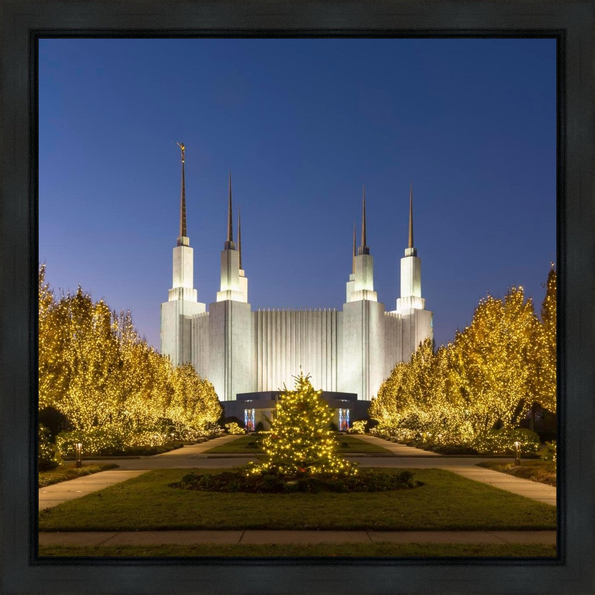 Washington DC Golden Christmas Gallery Wrap