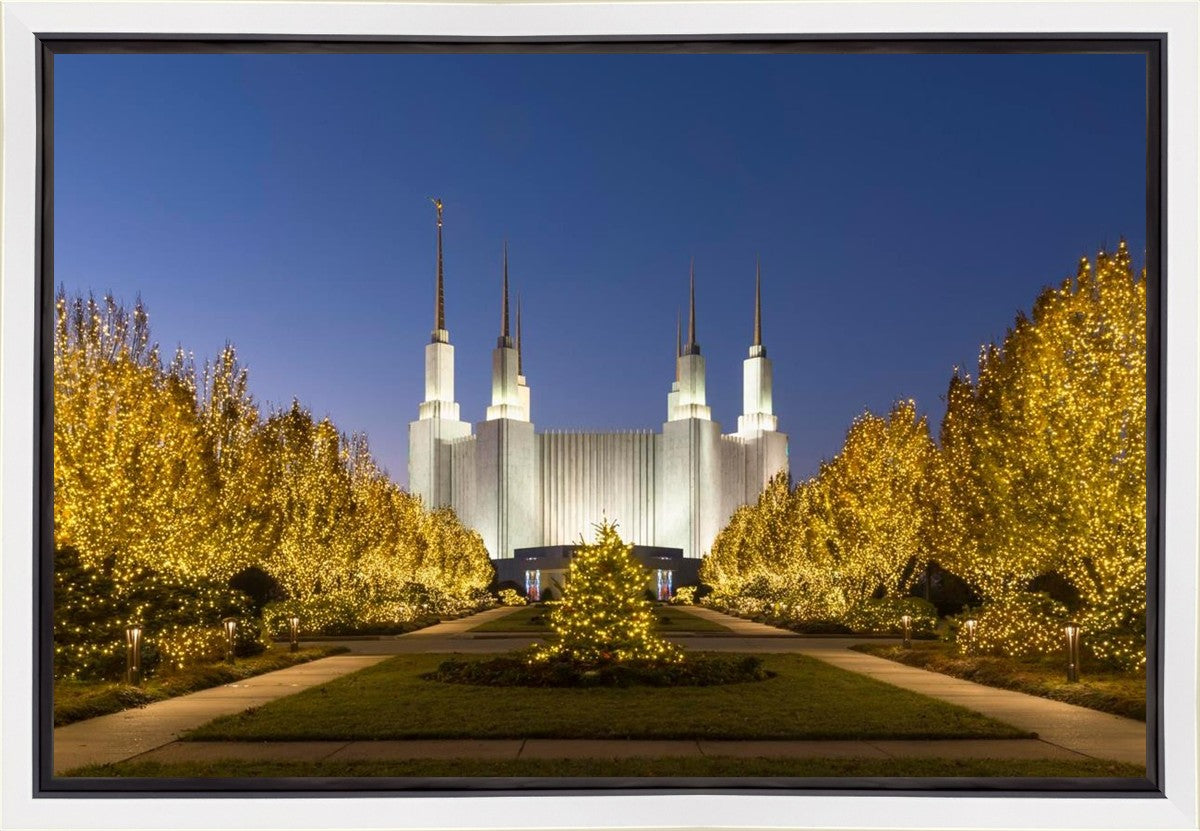 Washington DC Golden Christmas Gallery Wrap