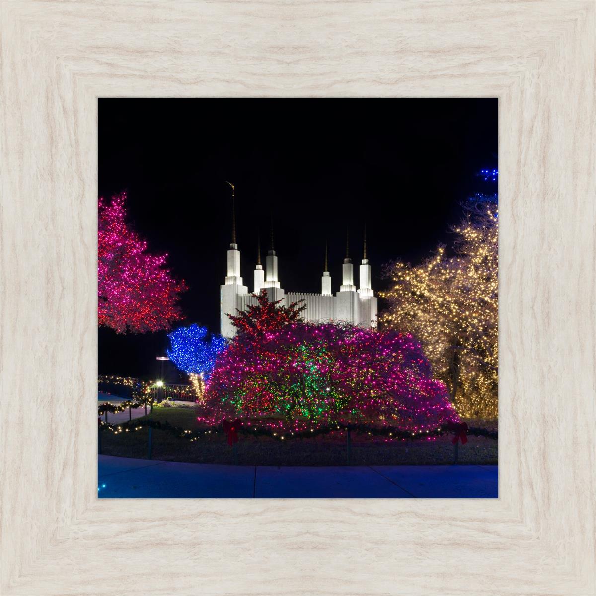 Washington DC Temple Colorful Christmas