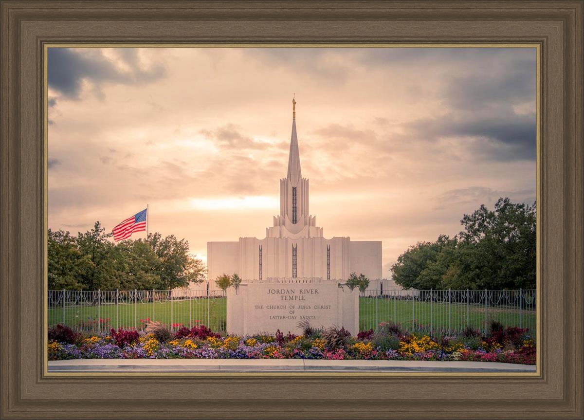 Jordan River Temple Evening Glow