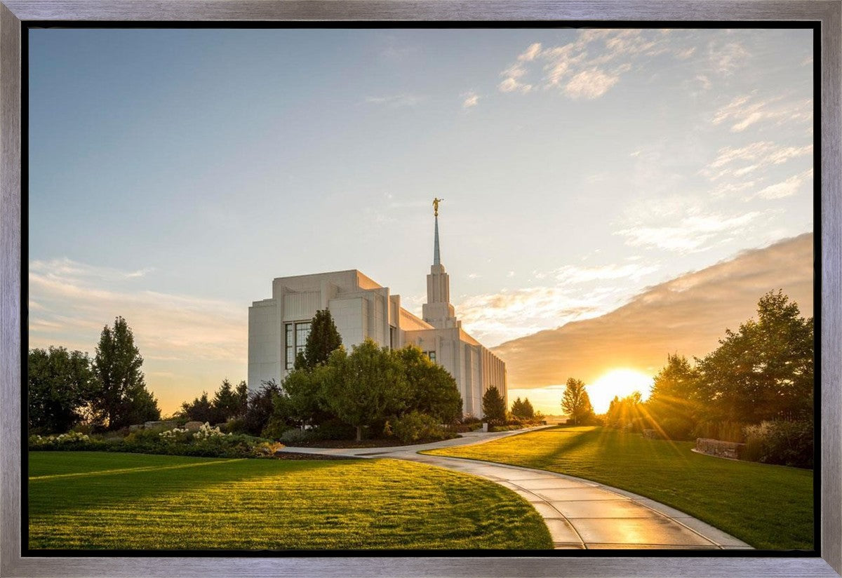 Twin Falls Temple Morning Light Gallery Wrap