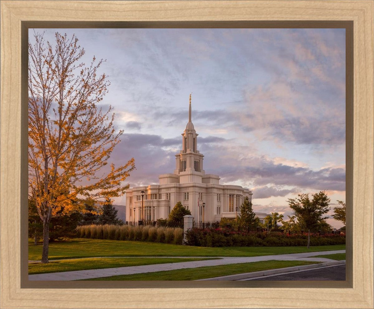 Payson Temple Autumn Light Gallery Wrap