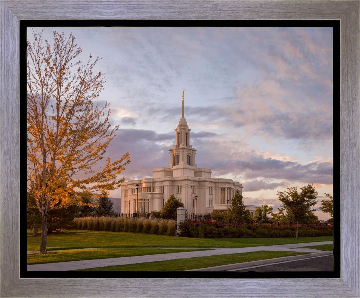 Payson Temple Autumn Light Gallery Wrap