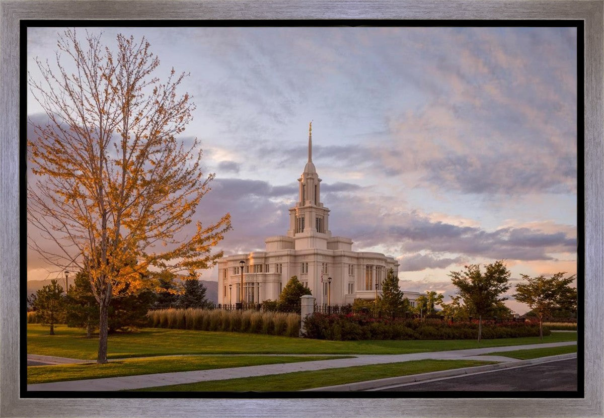 Payson Temple Autumn Light Gallery Wrap
