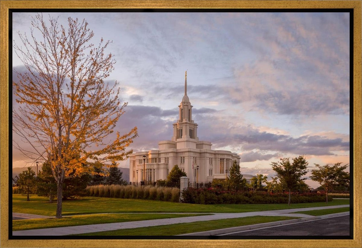 Payson Temple Autumn Light Gallery Wrap