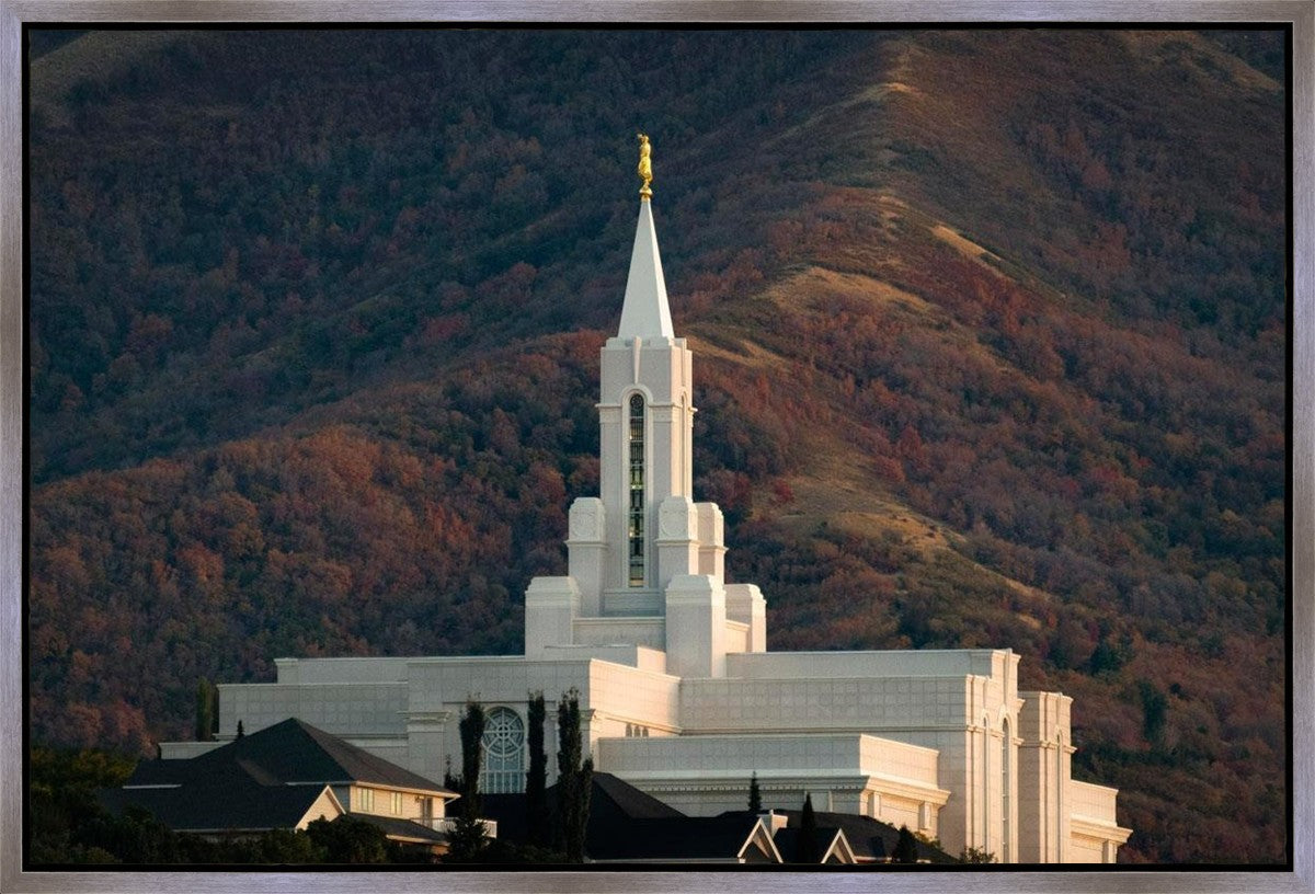 Bountiful Temple Autumn Sunset Gallery Wrap
