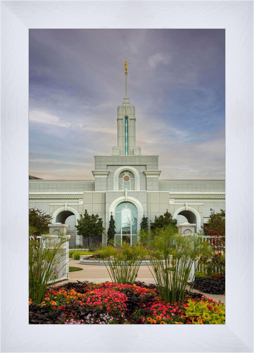 Mount Timpanogos Temple Morning Garden