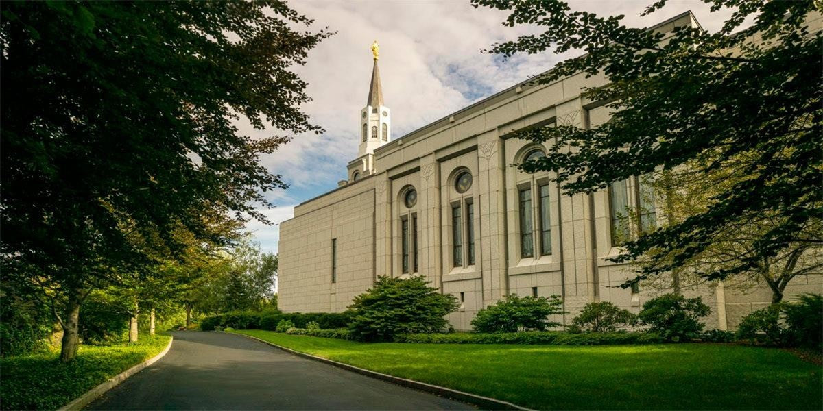Boston Temple Trees Of Life Panoramic Gallery Wrap