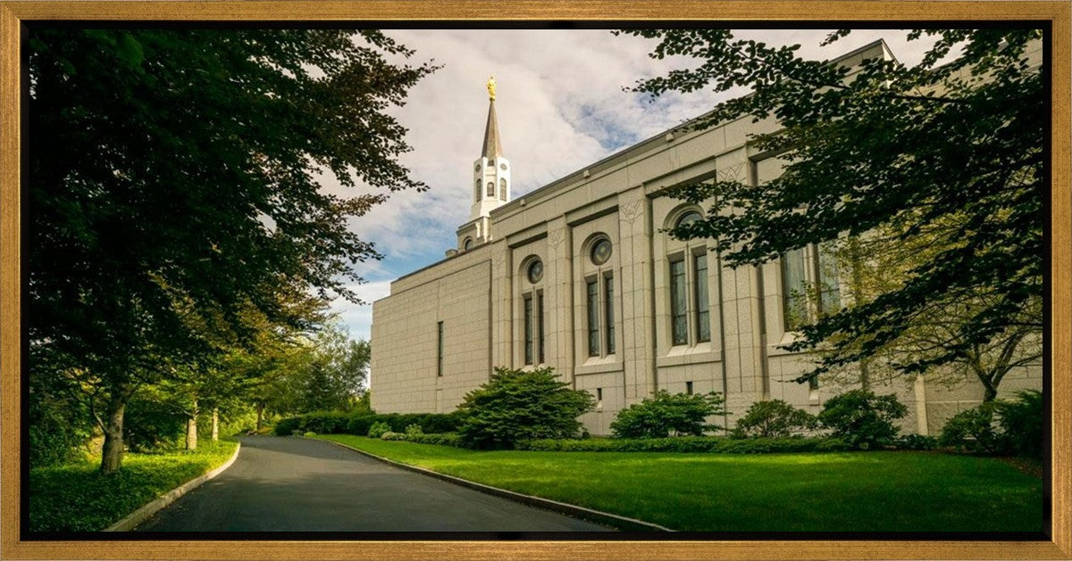 Boston Temple Trees Of Life Panoramic Gallery Wrap