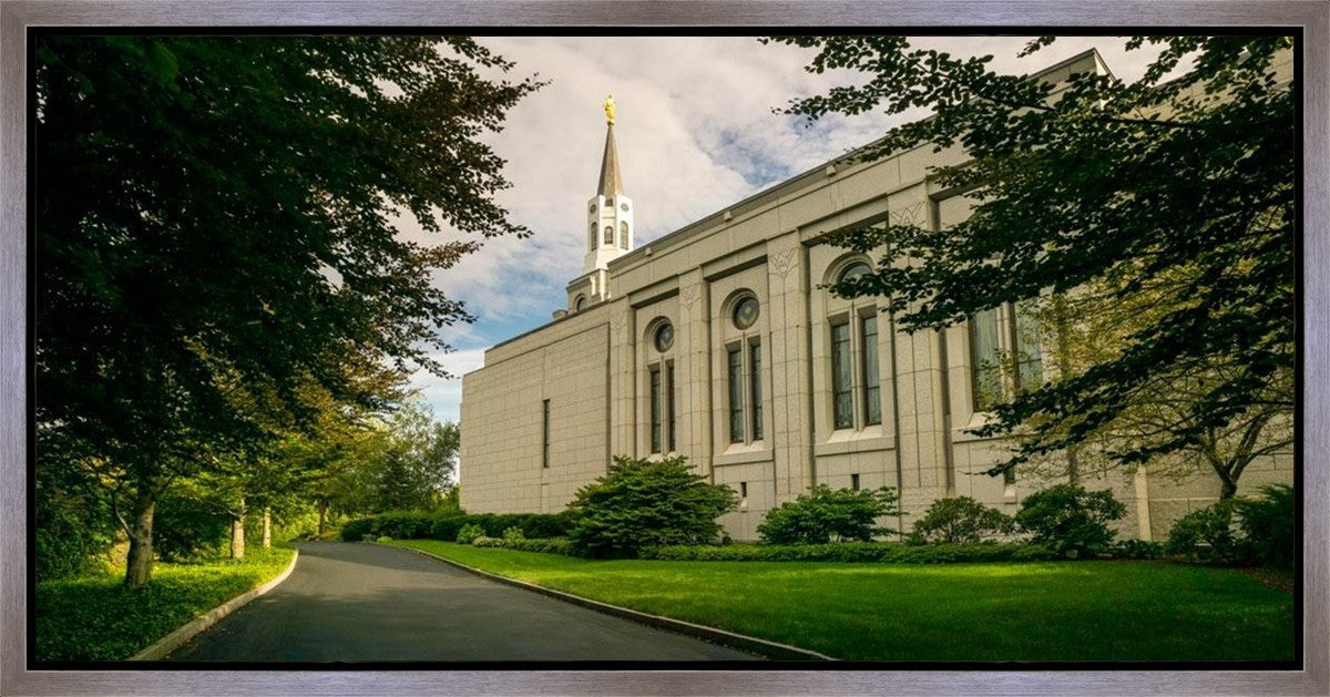 Boston Temple Trees Of Life Panoramic Gallery Wrap
