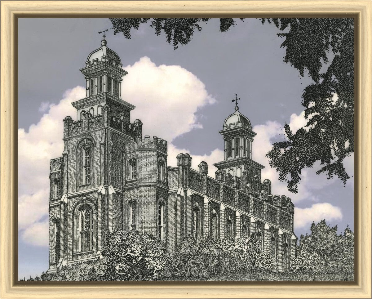 Logan Utah Temple - Grey Sky
