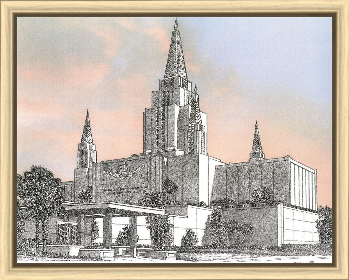Oakland California Temple Sunset