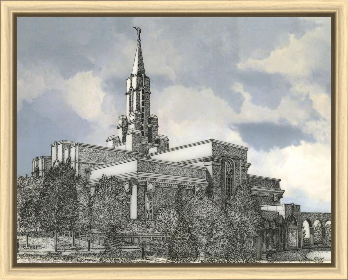 Bountiful Utah Temple - Grey Sky