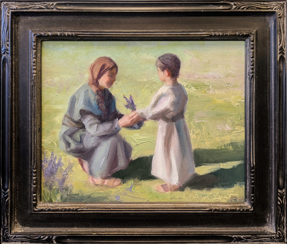 Flowers for His Mother Original Artwork