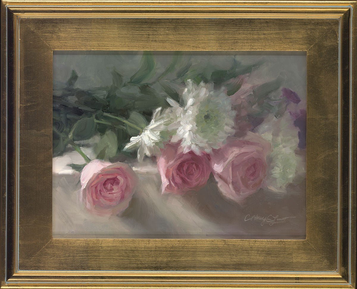 More Than Just Pink Roses Original Artwork