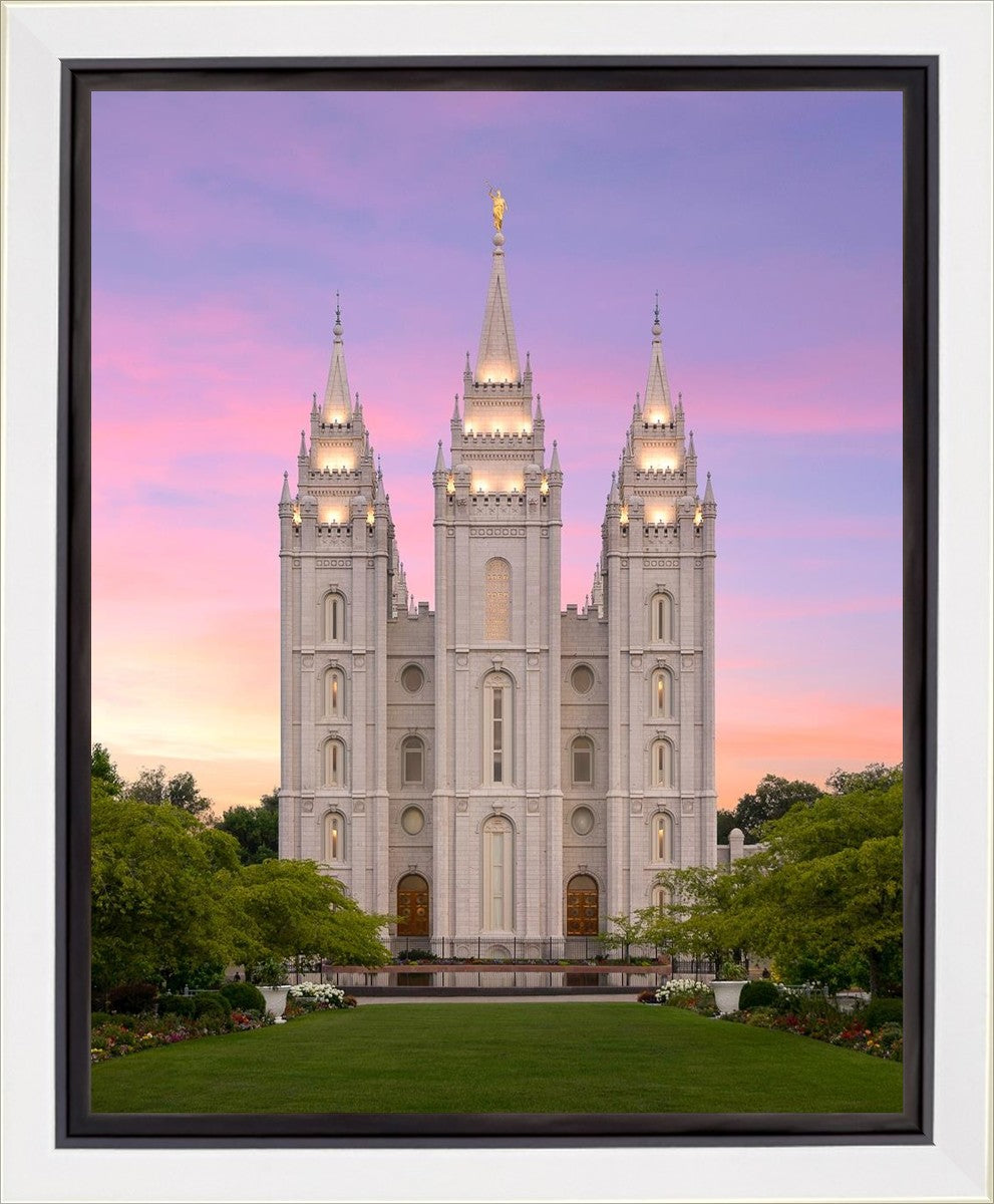 Salt Lake Pastel Sunset Gallery Wrap