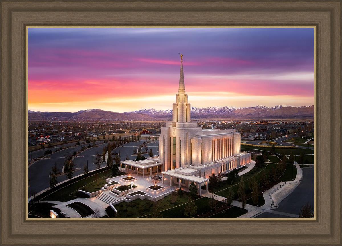 Oquirrh Mountain Pink Sunset Aerial