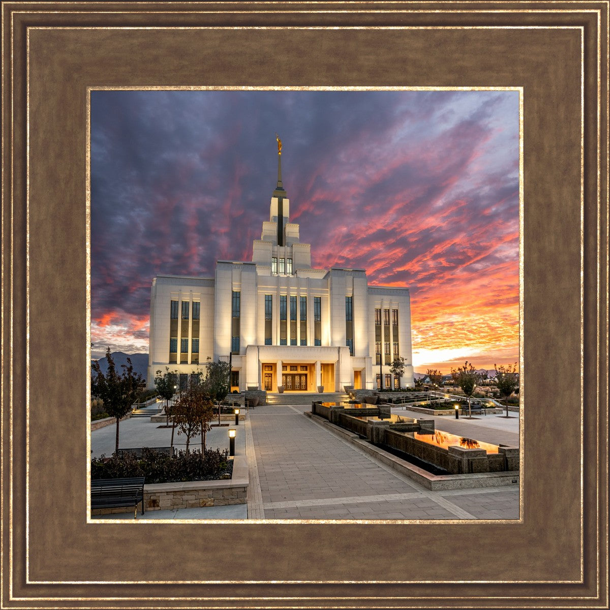 Saratoga Springs Utah Colorful Sunrise