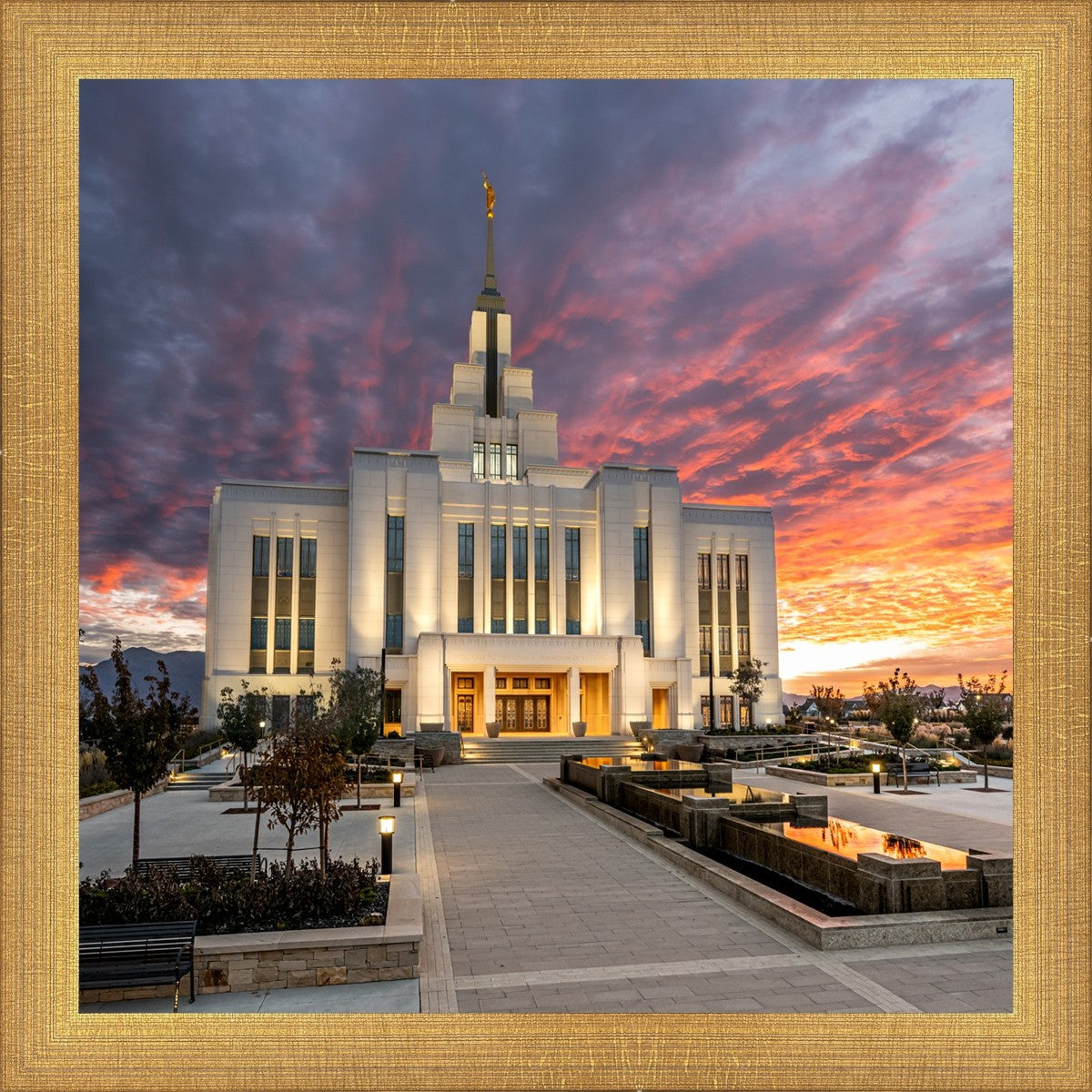 Saratoga Springs Utah Colorful Sunrise