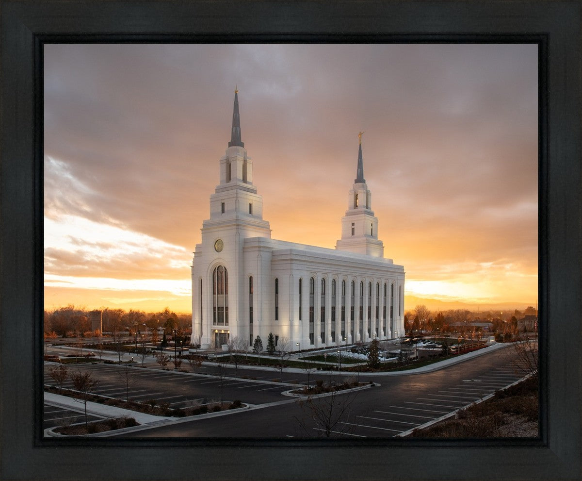 Layton Utah Golden Glow Sunset Gallery Wrap