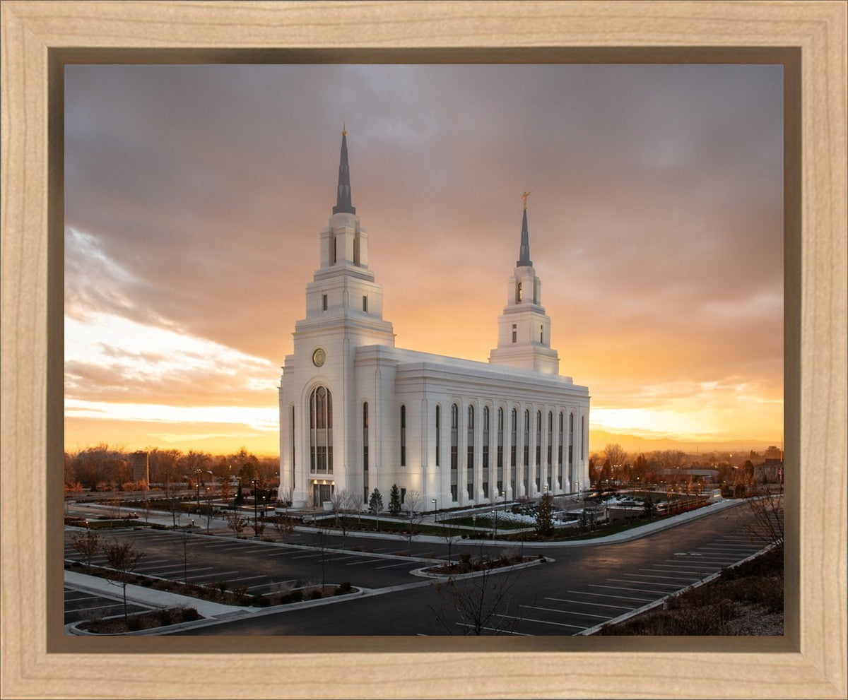Layton Utah Golden Glow Sunset Gallery Wrap