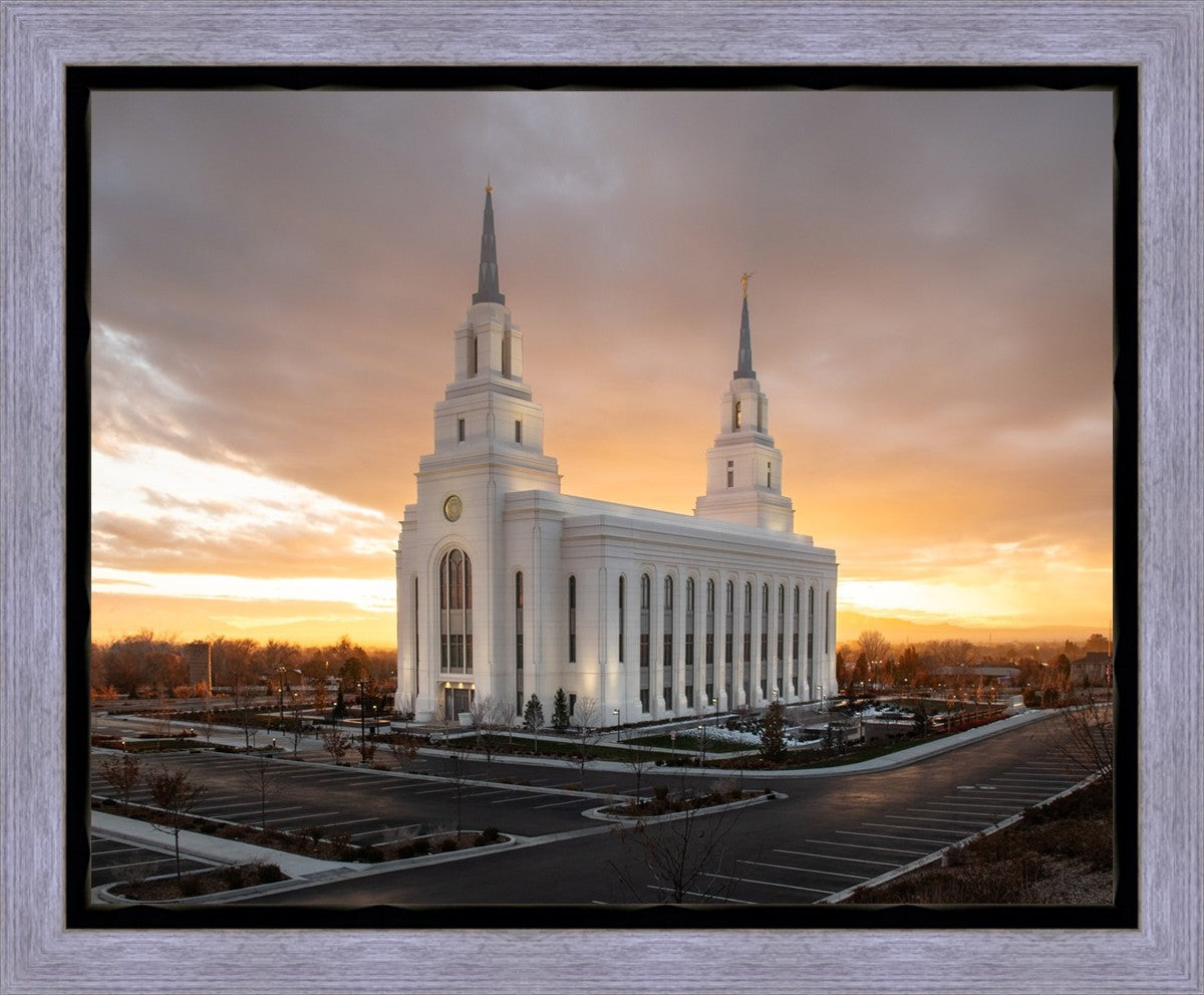 Layton Utah Golden Glow Sunset Gallery Wrap