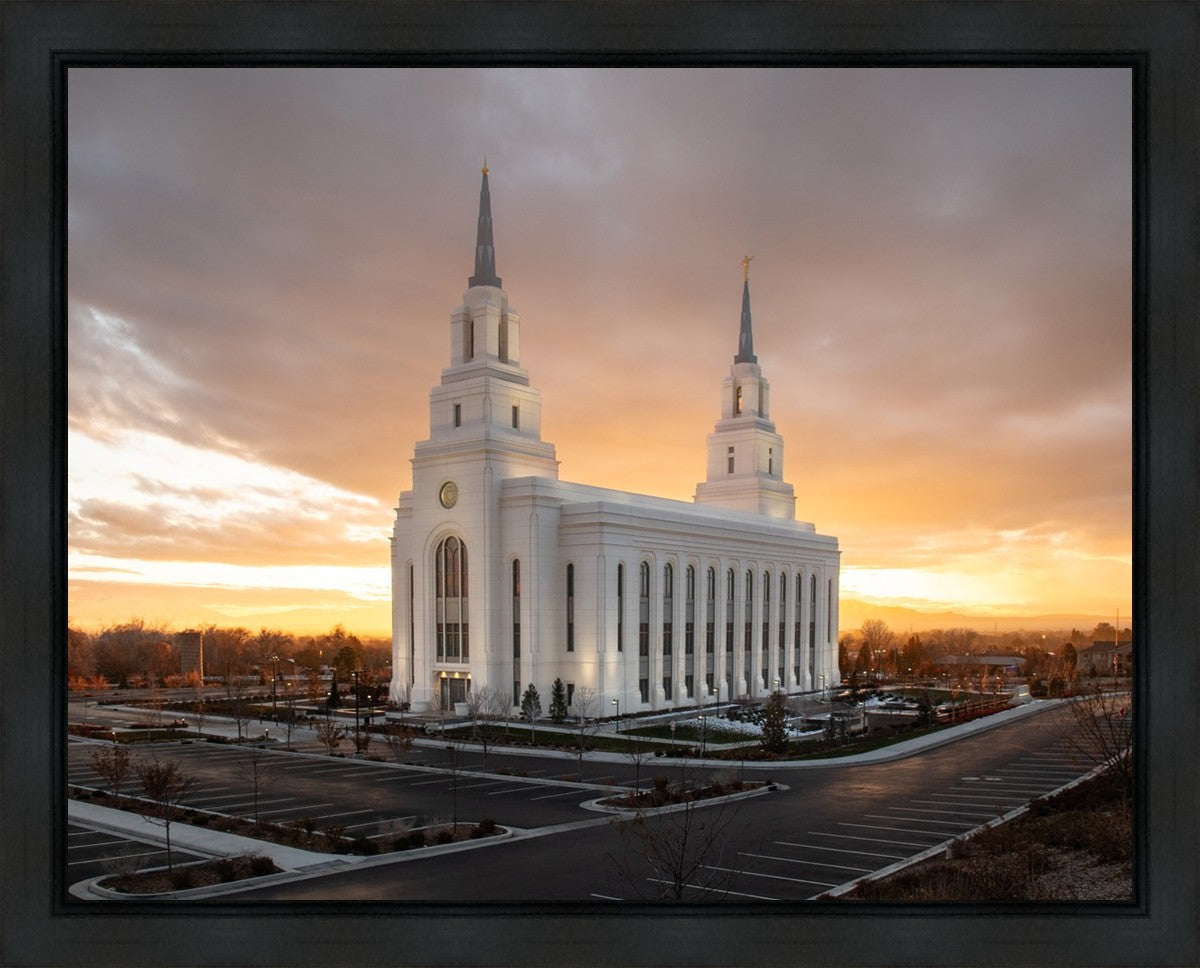 Layton Utah Golden Glow Sunset Gallery Wrap