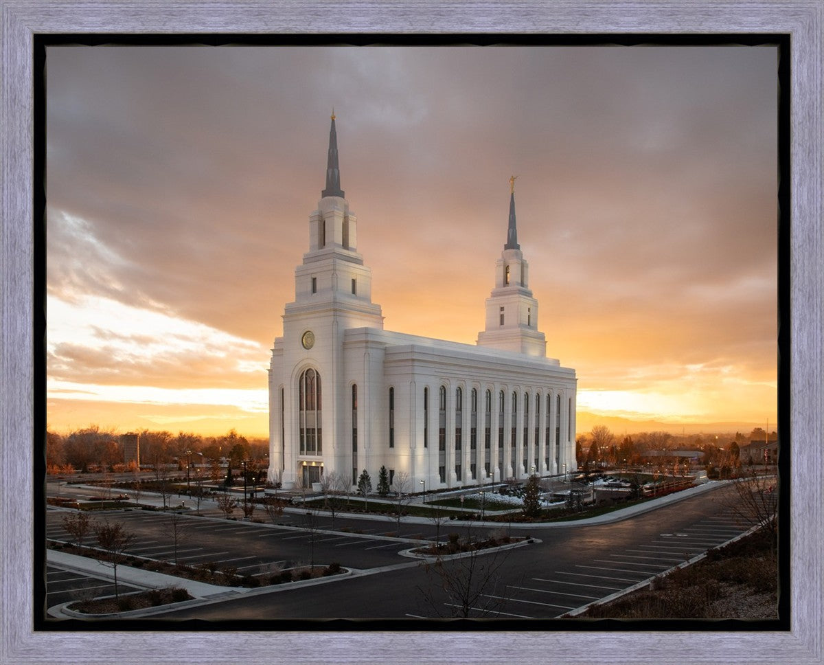 Layton Utah Golden Glow Sunset Gallery Wrap