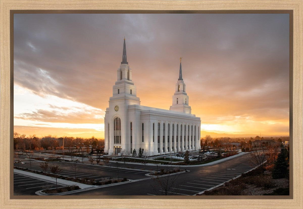 Layton Utah Golden Glow Sunset Gallery Wrap